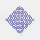 Lila karierter Rollschuh Serviette (Ecke)