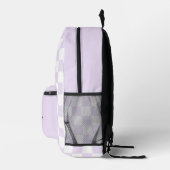 Lila karierter Rucksack  (Rechts)