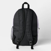 Lila karierter Rucksack  (Rückseite)