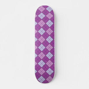 Lila Karierter Skate Deck Skateboard