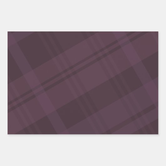 Lila karierter Urlaub Geschenkpapier Set (Vorderseite)