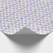 Lila kariertes dekoratives Geschenkpapier (Ecke)