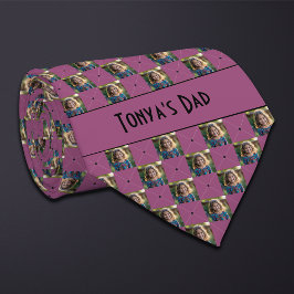 Lila kariertes Foto Krawatte