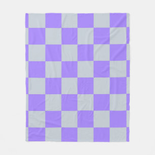 Lila kariertes Gingham-Muster Fleecedecke