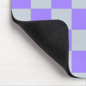Lila kariertes Gingham-Muster Mousepad (Ecke)