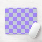 Lila kariertes Gingham-Muster Mousepad (Mit Mouse)