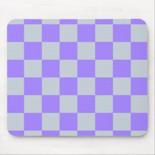 Lila kariertes Gingham-Muster Mousepad
