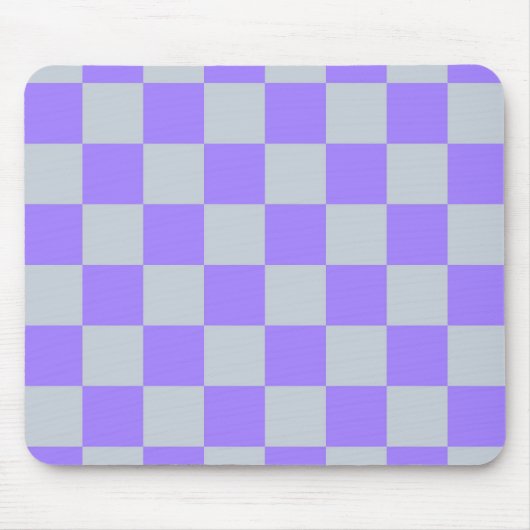 Lila kariertes Gingham-Muster Mousepad (Vorne)