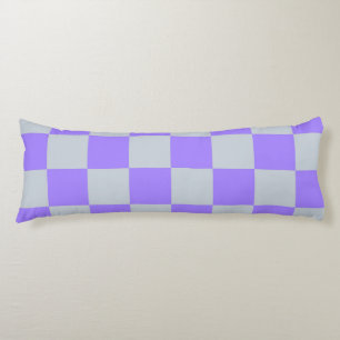 Lila kariertes Gingham-Muster Seitenschläferkissen