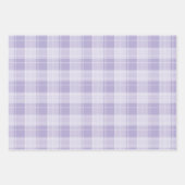 Lila Kariertes Muster Geschenkpapier Set (Vorderseite 2)