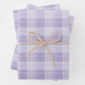 Lila Kariertes Muster Geschenkpapier Set (Beispiel)