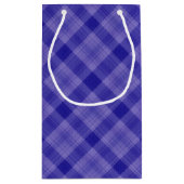 LILA KARIERTES MUSTER MIT PURPELBLUMEN KLEINE GESCHENKTÜTE (Rückseite)