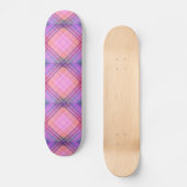 Lila Kariertes Skateboard (Vorderseite)
