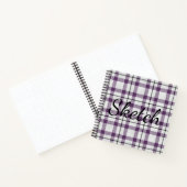 Lila Kariertes Sketchbook Notizblock (Innenseite)