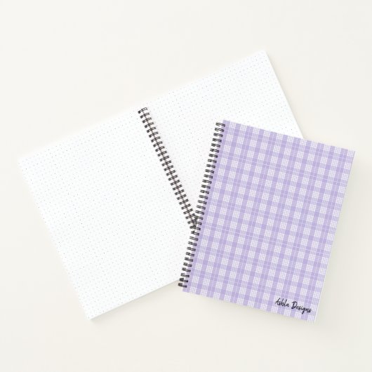 Lila Kariertes SpiralNotebook Notizblock (Innenseite)