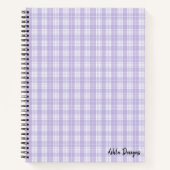 Lila Kariertes SpiralNotebook Notizblock (Vorderseite)