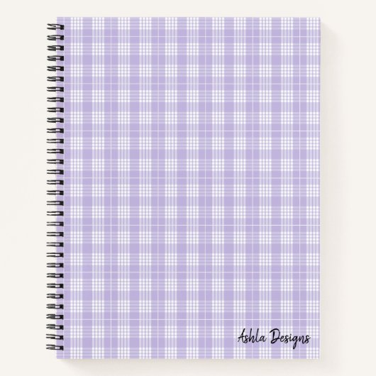 Lila Kariertes SpiralNotebook Notizblock (Vorderseite)