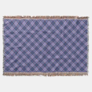 Lila Kariertes Tartan 1 diagonal Decke