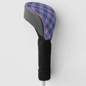 Lila Kariertes Tartan 1 diagonal Golf Headcover (angewinkelt)