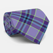 Lila Kariertes Tartan 1 diagonal Krawatte (Gerollt)