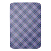 Lila Kariertes Tartan 1 in Lavendel & Blue Diagona Badematte (Vorderseite Vertikal)