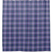 Lila Kariertes Tartan 1 in Lavendel & Blue Duschvorhang (Vorderseite)