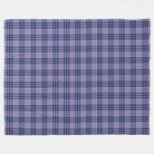 Lila Kariertes Tartan 1 in Lavendel & Blue Fleecedecke (Vorderseite (Horizontal))