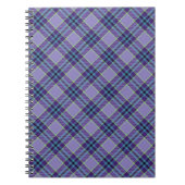 Lila Kariertes Tartan 1 in Lavendel & Blue Notizblock (Vorderseite)