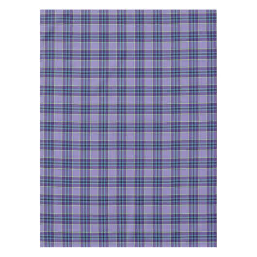 Lila Kariertes Tartan 1 in Lavendel & Blue Tischdecke (Vorderseite)
