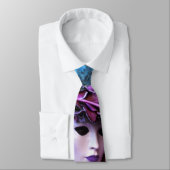 Lila Karnevals-Kostüm Krawatte (Gebunden)