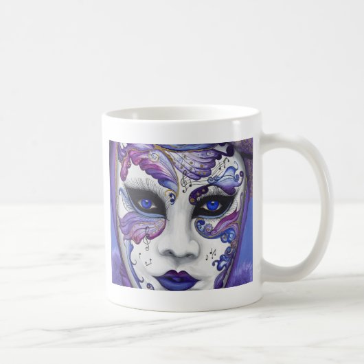 Lila Karnevals-Maske durch PSOVART Kaffeetasse (Rechts)