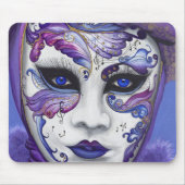 Lila Karnevals-Maske durch PSOVART Mousepad (Vorne)