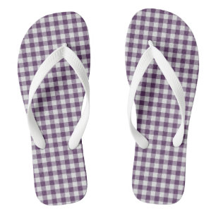 Lila Karo Badesandalen
