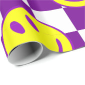 lila Karo Geschenkpapier (Rolleneckpunkt)