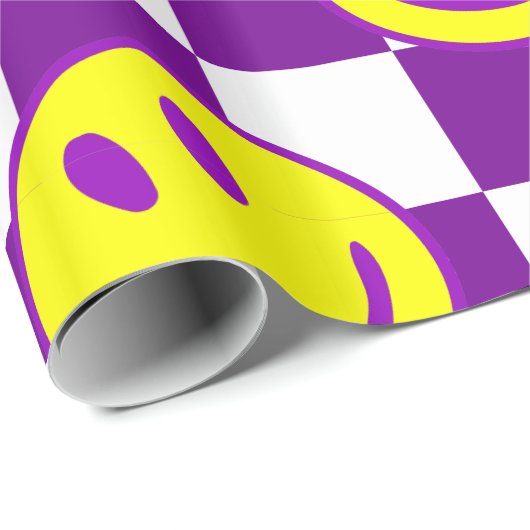 lila Karo Geschenkpapier (Rolleneckpunkt)