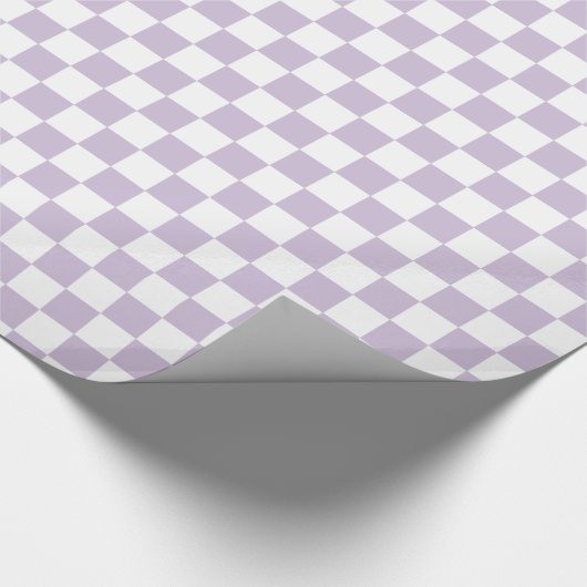 Lila Karo Geschenkpapier (Ecke)