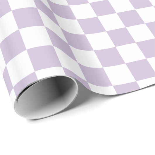 Lila Karo Geschenkpapier (Rolleneckpunkt)