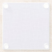 Lila Karo Gitter Nahtloses Muster Glasuntersetzer (Rückseite)