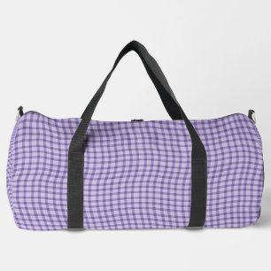 Lila Karo Gitter Nahtloses Muster Groß Duffle Bag