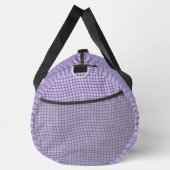 Lila Karo Gitter Nahtloses Muster Groß Duffle Bag (Rechts)