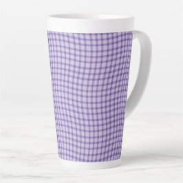 Lila Karo Gitter Nahtloses Muster Milchtasse