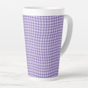 Lila Karo Gitter Nahtloses Muster Milchtasse