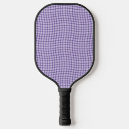 Lila Karo Gitter Nahtloses Muster Pickleball Schläger
