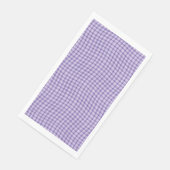Lila Karo Gitter Nahtloses Muster Serviette (Ecke)