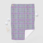 Lila Karo-Harmonie Golfhandtuch (Insitu)