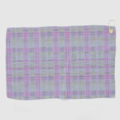 Lila Karo-Harmonie Golfhandtuch (Horizontal)