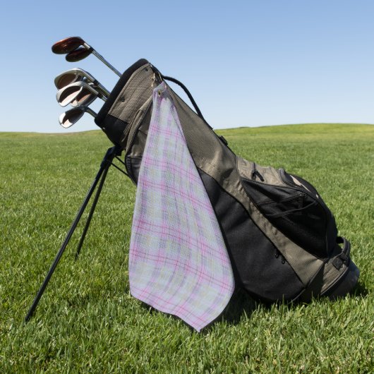Lila Karo-Harmonie Golfhandtuch (Gras)