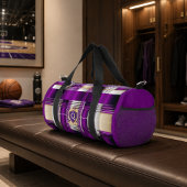 Lila Karo Monogramm-Tasche Duffle Bag