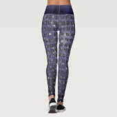 Lila Karo Muster mit Sternen Leggings (Rückseite)