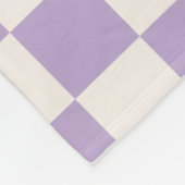 Lila Karo, Prüfplatine-Muster, geprüft Fleecedecke (Ecke)